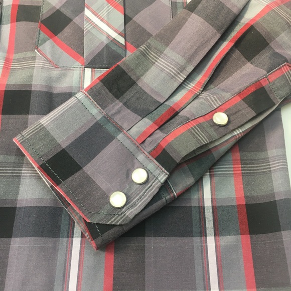 Coevals Club Button Down Mens size M Shirt Long Sleeve Pearl Snaps Western Wear - Picture 7 of 13